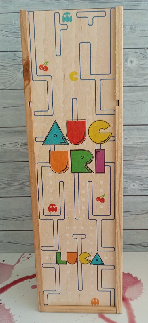 Cassette per Vino Personalizzate – Serie Tema Pac-Man