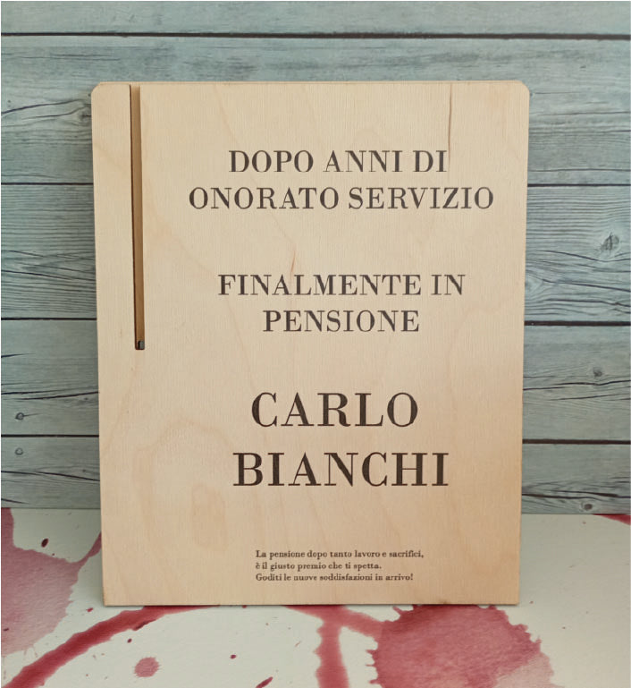 Calendario Artigianale in Legno – Regalo Simpatico Pensionamento