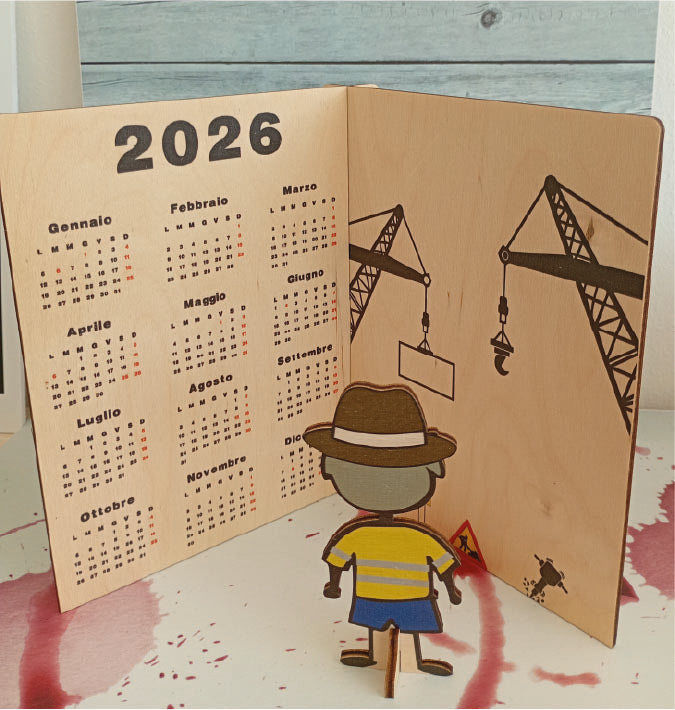 Calendario Artigianale in Legno – Regalo Simpatico Pensionamento